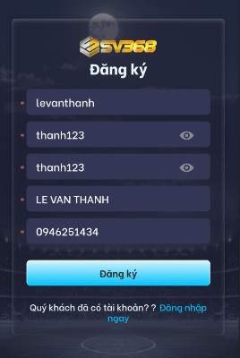 Hướng Dẫn Đăng Ký - Trải Nghiệm Game Online Tại Gaphi368 bảng hướng dẫn đăng ký